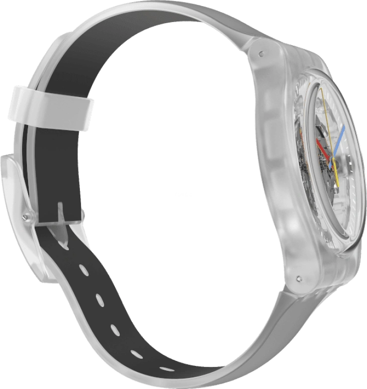 Swatch,Originals 41mm,41mm,Plastic,Skeleton,Quartz,Round,Transparent,SUOK157