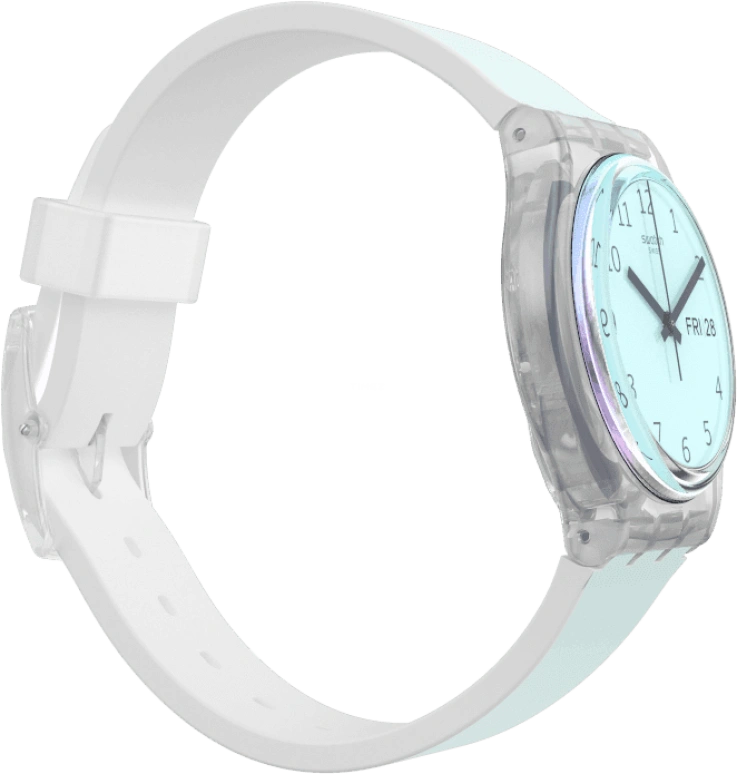 Swatch,Originals 34mm,34mm,Plastic,Blue,Pink,Sapphire,Crystal Glass,GE713