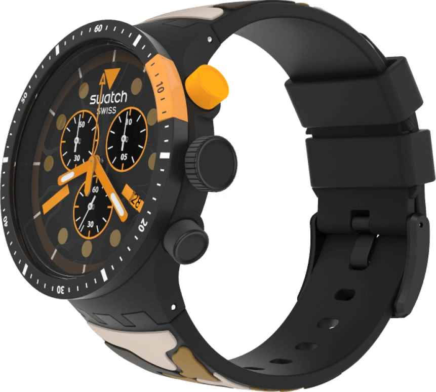 Swatch,THE BOLD 47mm,47mm,Plastic,Black,SB02B410