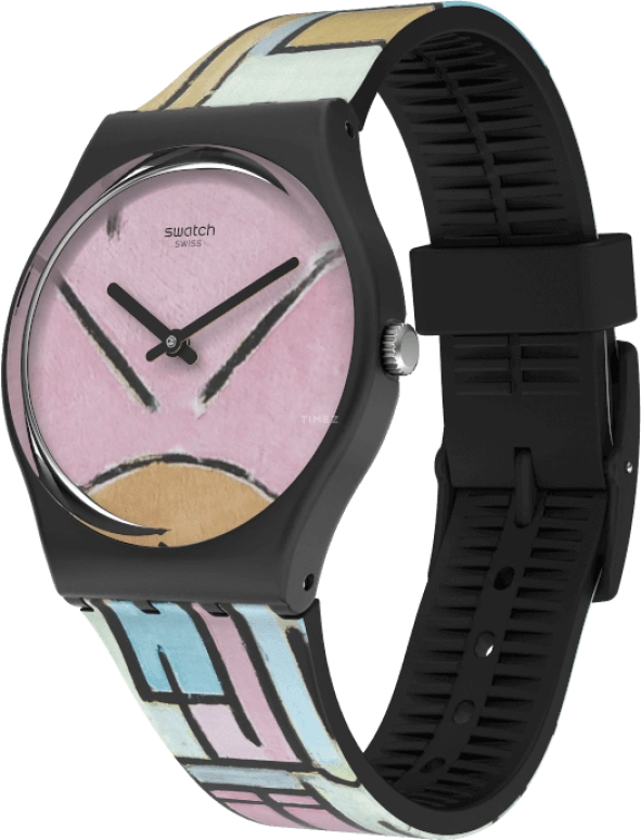 Swatch,Originals 34mm,34mm,Plastic,Pink,Closed,GZ350
