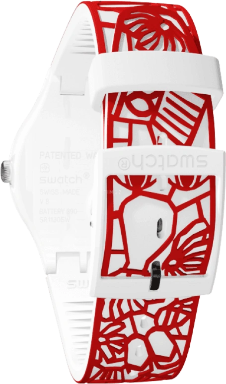 Swatch,Originals 41mm,41mm,Plastic,White,Closed,SUOZ259C