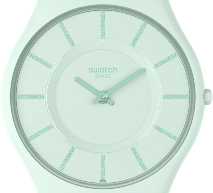 Swatch,Other 34mm,34mm,Bio-sourced,Green,Quartz,Sapphire,Crystal Glass,Round,SS08G107