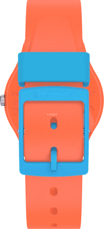 Swatch,Originals 34mm,34mm,Plastic,Blue,GO121