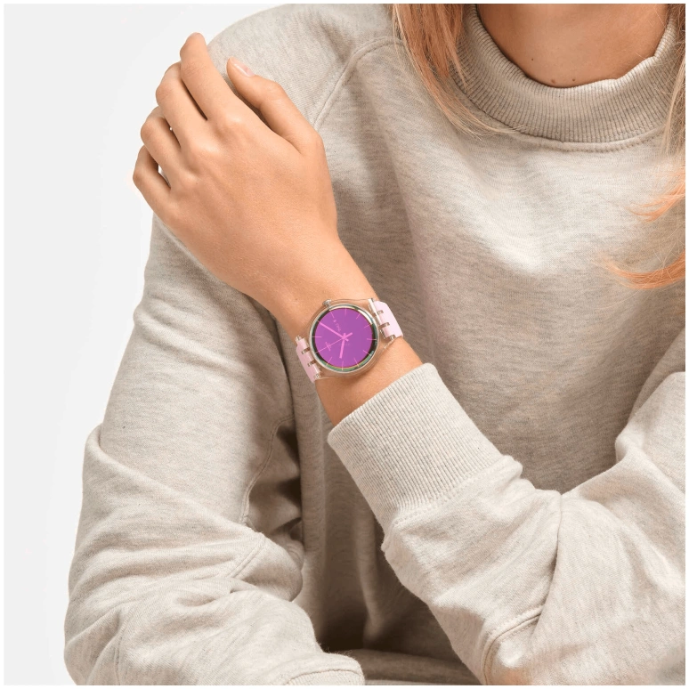 Swatch,Originals 41mm,41mm,Plastic,Pink Red,Red,SUOK710