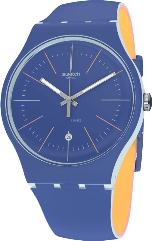Swatch,Originals 41mm,41mm,Plastic,Blue,SUOS403