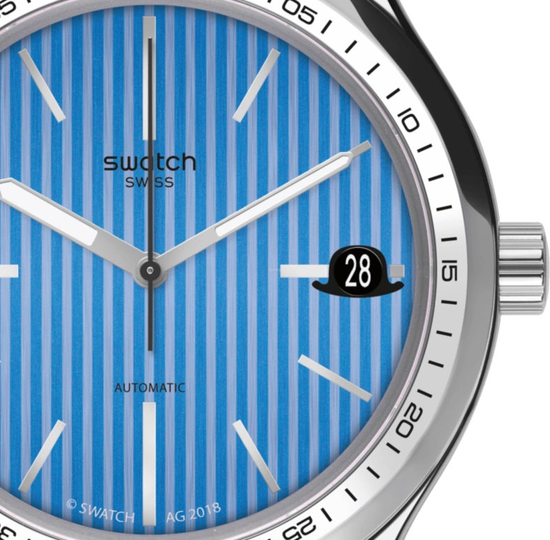 Swatch,IRONY 42mm,42mm,Blue,Open,YIZ405