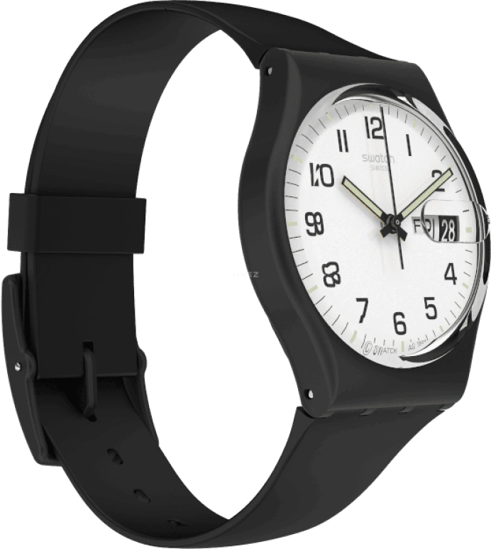 Swatch,Originals 34mm,34mm,Plastic,White,Quartz,Date,Day,GB743