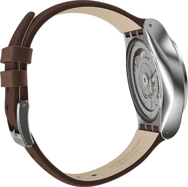 Swatch,IRONY 42mm,42mm,Stainless Steel,Blue,Open,SY23S410