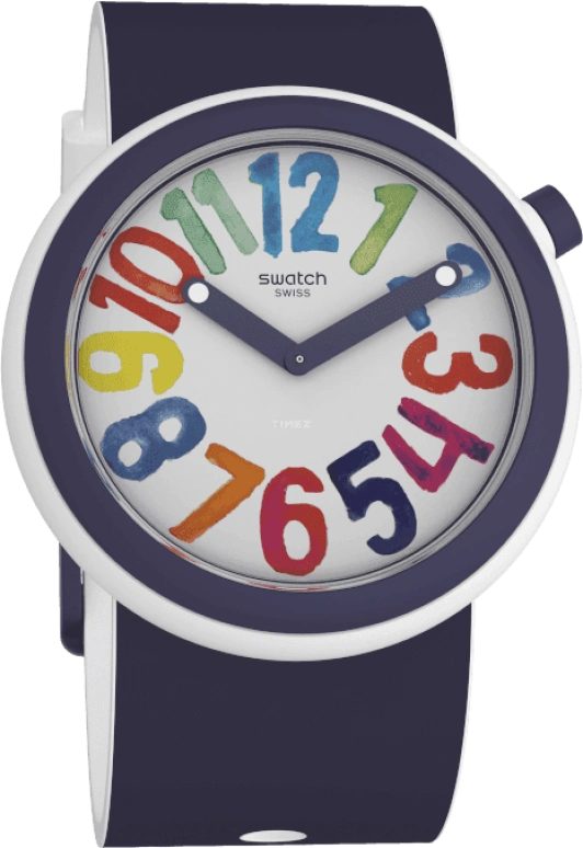 Swatch,Originals 45mm,45mm,Plastic,White,PNW107