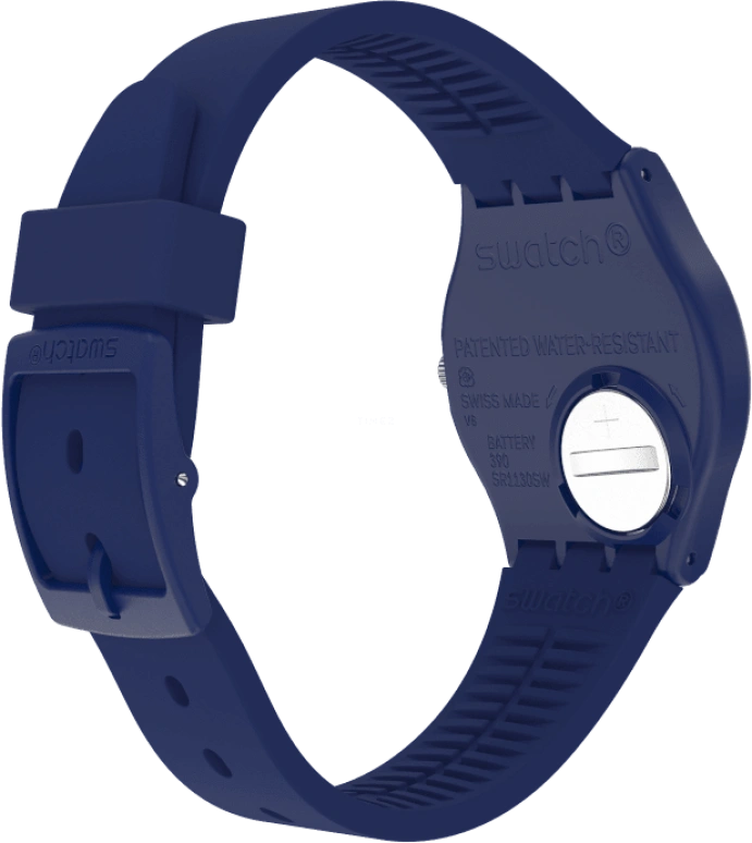 Swatch,Originals 34mm,34mm,Plastic,Blue,Sapphire,Crystal Glass,Closed,GN727