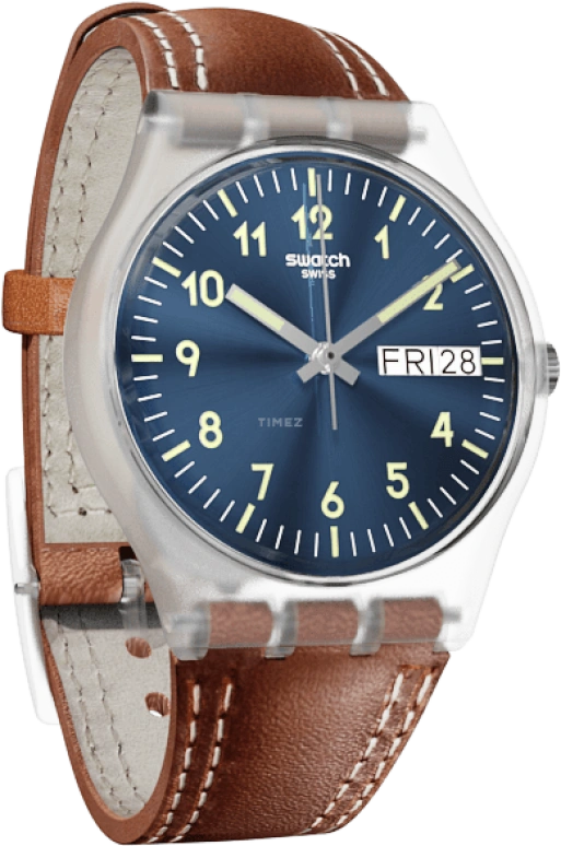 Swatch,Originals 34mm,34mm,Plastic,Blue,GE709