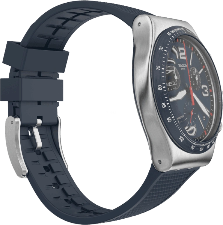 Swatch,IRONY 43mm,43mm,Stainless Steel,Blue,YVS454