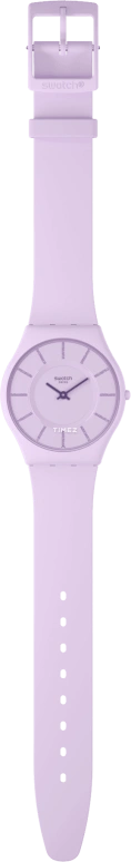 Swatch,Other 34mm,34mm,Bio-sourced,Purple,Quartz,Sapphire,Crystal Glass,Round,SS08V107