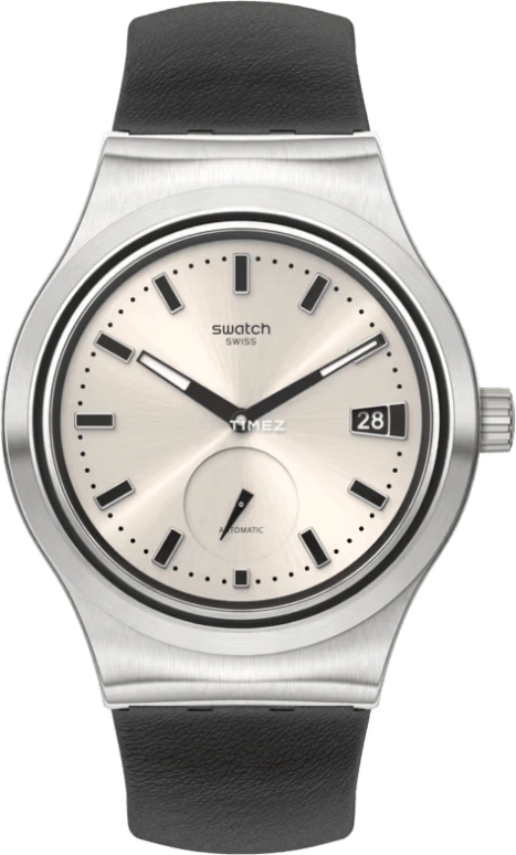 Swatch,IRONY 42mm,42mm,Stainless Steel,White,Automatic,Round,Silver,SY23S408