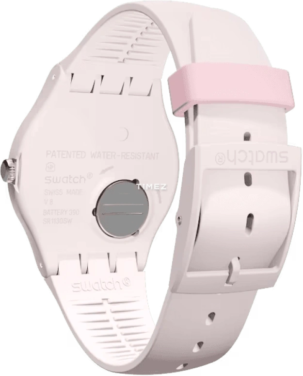 Swatch,Originals 41mm,41mm,Plastic,White,Quartz,Day,Tonneau,SUOP400