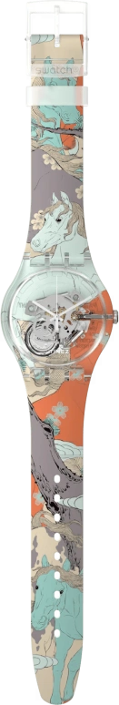 Swatch,Originals 41mm,41mm,Plastic,Transparent,Quartz,Round,SUOK137,SUOK137-046
