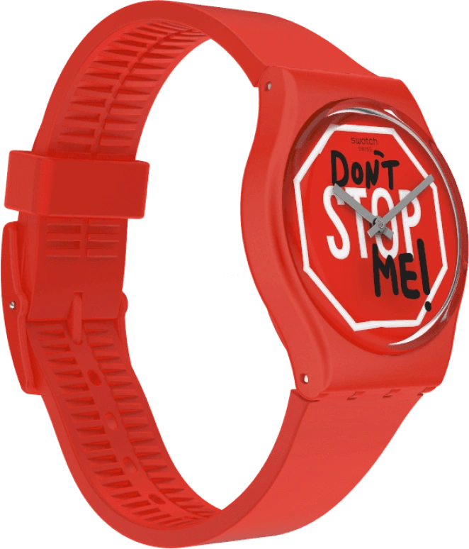 Swatch,Originals 34mm,34mm,Plastic,Red,GR183