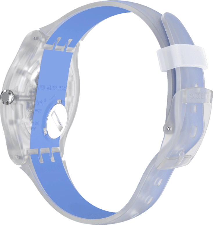 Swatch,Originals 41mm,41mm,Plastic,Skeleton,Quartz,Round,Transparent,SUOK156