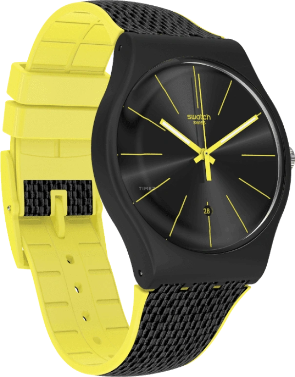 Swatch,Originals 41mm,41mm,Plastic,Black,SUOB406