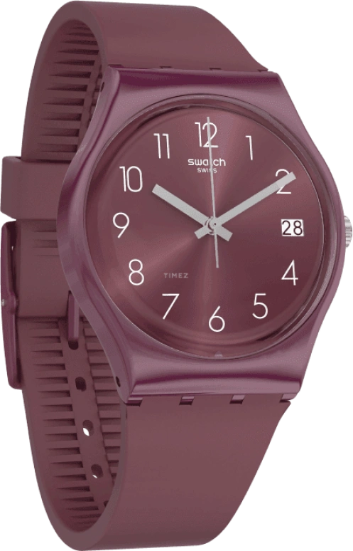 Swatch,Originals 34mm,34mm,Plastic,Purple Red,Closed,GR405