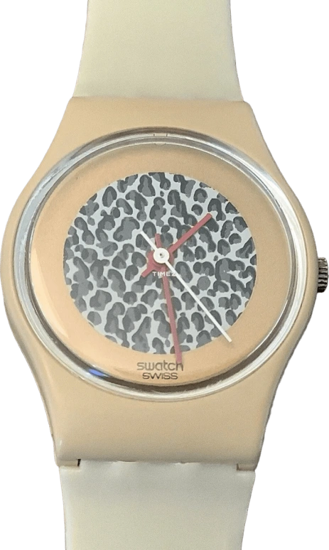 Swatch,Other 25mm,25mm,Plastic,Black,White,Quartz,Sapphire,Crystal Glass,Round,LT102
