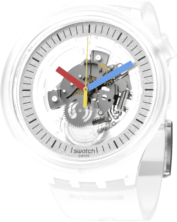 Swatch,CLEAR 47mm,47mm,Open,SB01K100