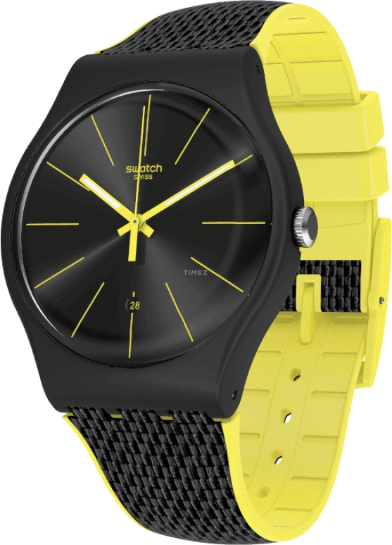 Swatch,Originals 41mm,41mm,Plastic,Black,SUOB406
