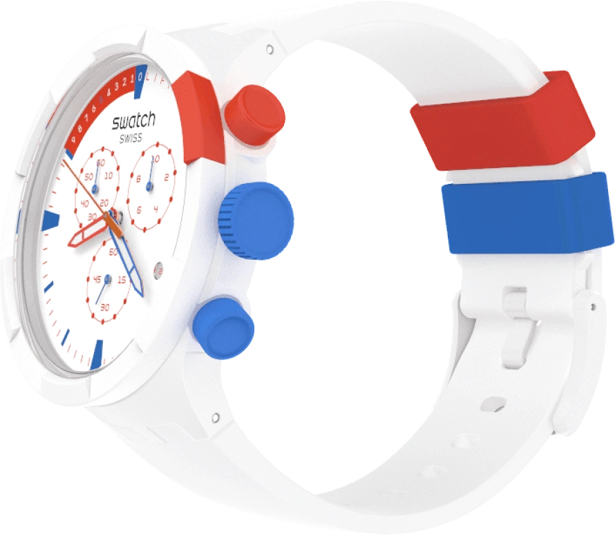 Swatch,THE BOLD 47mm,47mm,Bioceramic,Ceramic,White,Sapphire,Crystal Glass,SB04Z400