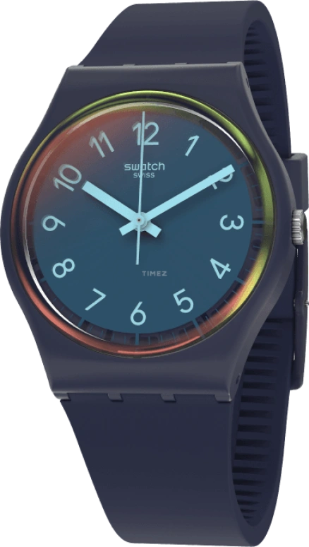 Swatch,Originals 34mm,34mm,Plastic,Blue,Closed,GN274