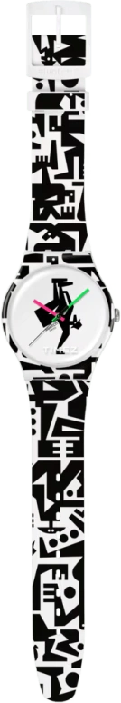Swatch,Originals 41mm,41mm,Bio-sourced,White,Black,Quartz,Glass,Round,SO29Z147