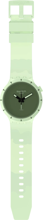 Swatch,THE BOLD 47mm,47mm,Bioceramic,Ceramic,Green,Quartz,Sapphire,Crystal Glass,Round,SB03G100