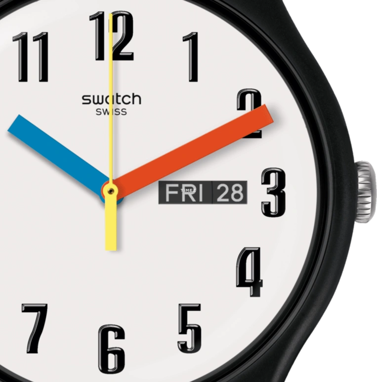 Swatch,Other 41mm,41mm,Bio-sourced,White,Quartz,Date,Day,SO29B705