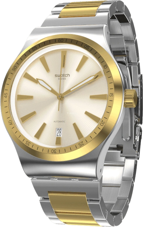 Swatch,IRONY 42mm,42mm,Gold,Open,YIS429G