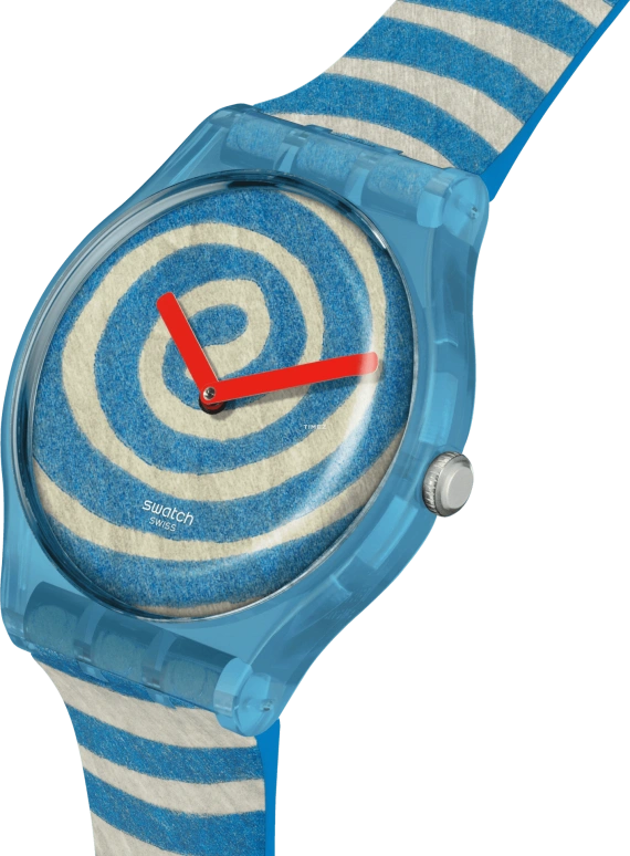 Swatch,Originals 41mm,41mm,Plastic,Blue,White,Quartz,Sapphire,Round,SVIZ105,SVIZ105-5300