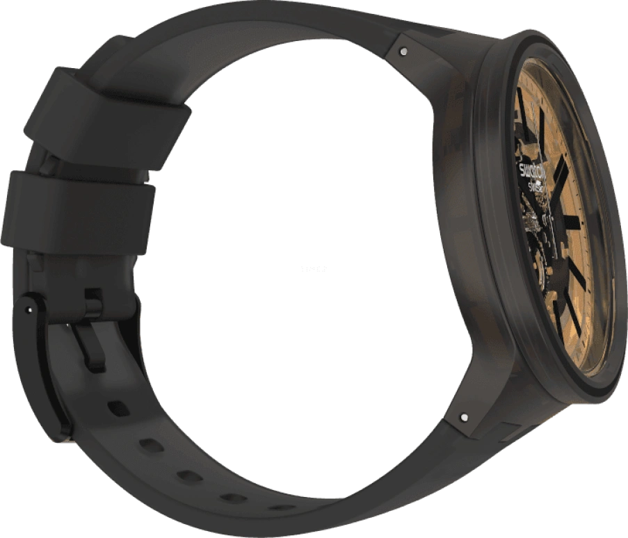 Swatch,THE BOLD 47mm,47mm,Plastic,Coffee,Brown,SO27B115