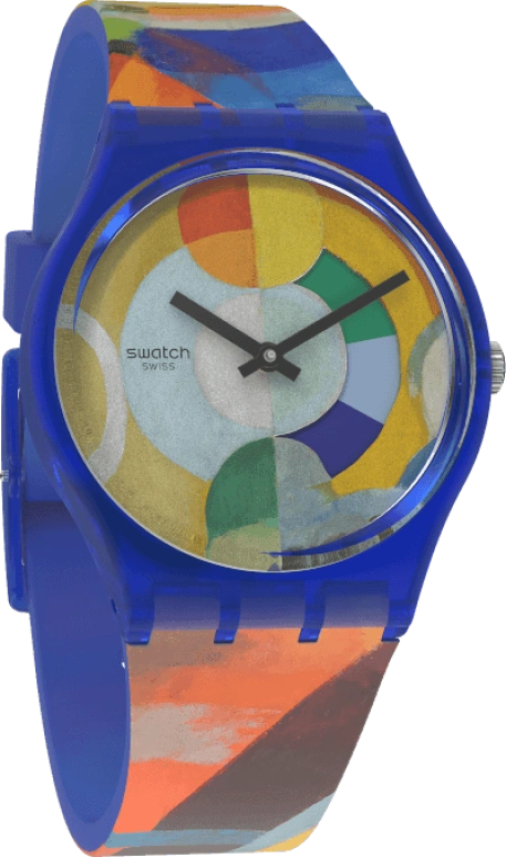 Swatch,Originals 34mm,34mm,Plastic,Multi-Color,Quartz,Sapphire,Crystal Glass,Round,GZ712