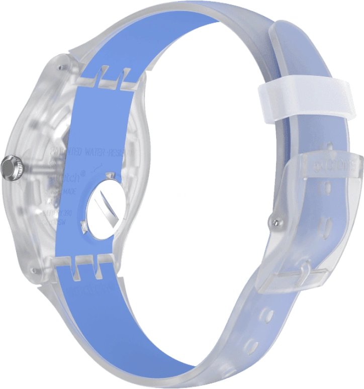 Swatch,Originals 41mm,41mm,Plastic,Skeleton,Quartz,Round,Transparent,SUOK156