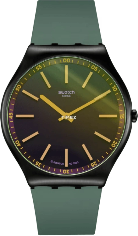 Swatch,Swatch Essentials 42mm,42mm,Stainless Steel,Black,Quartz,Sapphire,Crystal Glass,Round,SS07B112