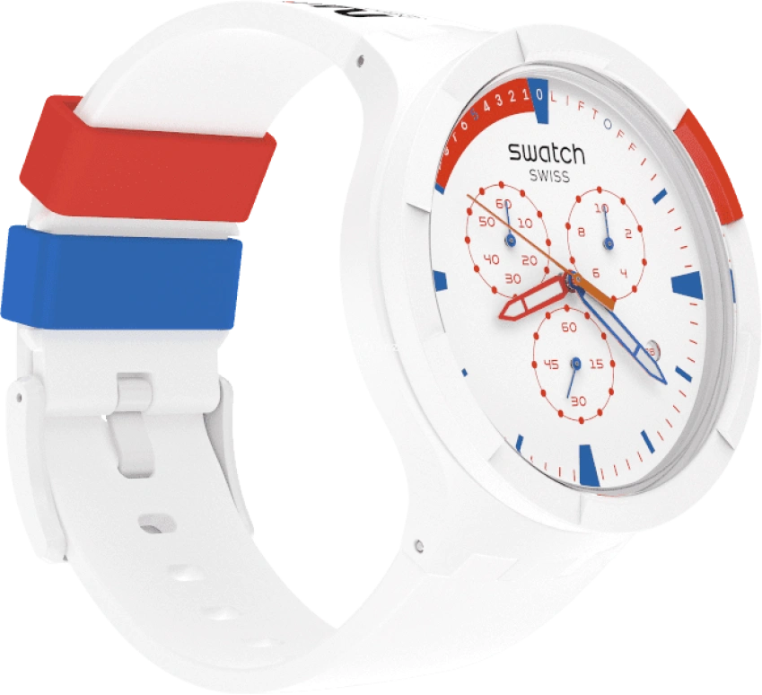 Swatch,THE BOLD 47mm,47mm,Bioceramic,Ceramic,White,Sapphire,Crystal Glass,SB04Z400