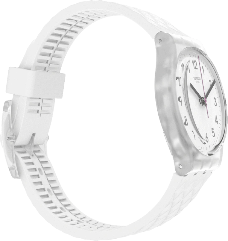 Swatch,Originals 34mm,34mm,Plastic,White,Quartz,Baton,GE286