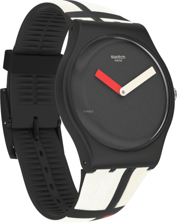 Swatch,Originals 41mm,41mm,Plastic,Black,Quartz,Sapphire,Crystal Glass,Round,SUOZ344