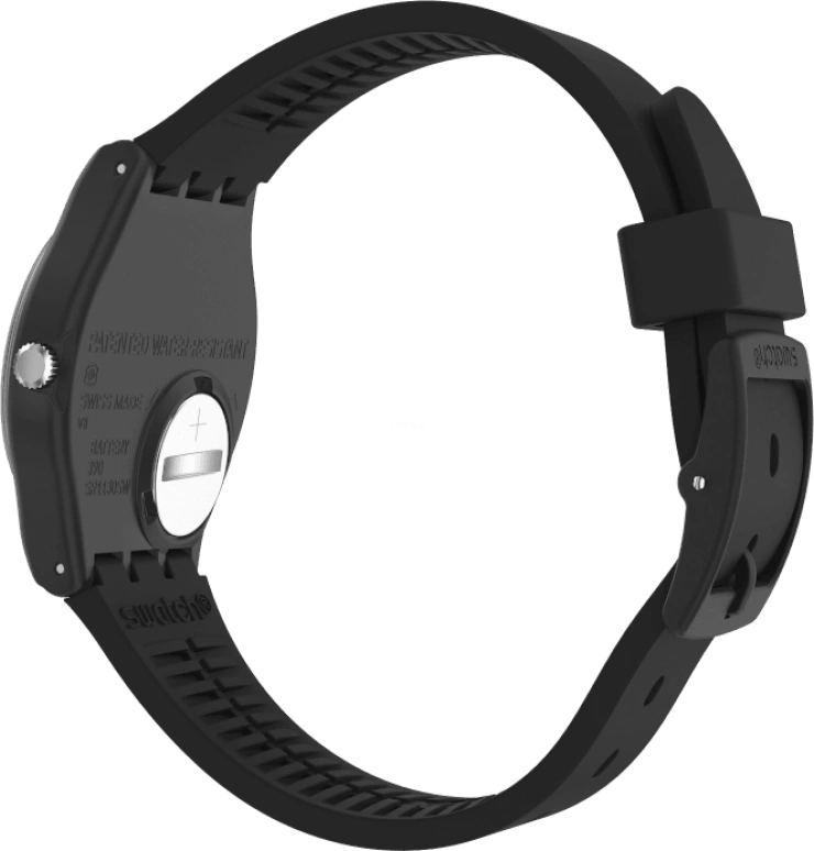 Swatch,Originals 34mm,34mm,Plastic,Black,Closed,GB330
