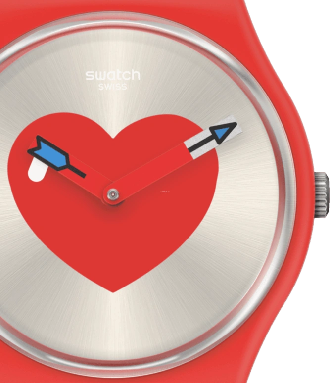 Swatch,Originals 34mm,34mm,Bioceramic,Silver,Quartz,Round,Red,SO28Z111