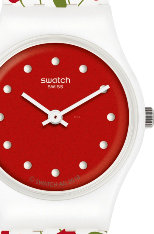 Swatch,Originals 25mm,25mm,Plastic,Red,Sapphire,Crystal Glass,LW167