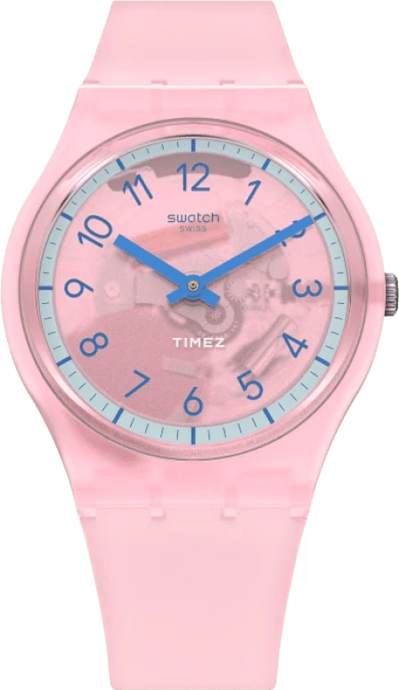 Swatch,Originals 34mm,34mm,Plastic,Pink,Quartz,Tonneau,SVHP100,SVHP100-5300