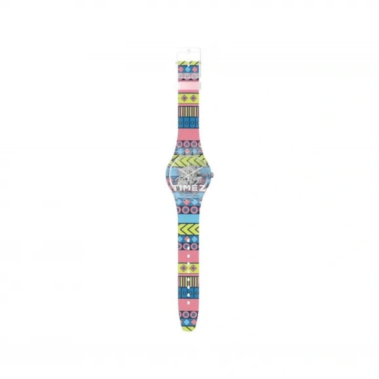 Swatch,Other 41mm,41mm,Plastic,Transparent,Quartz,Sapphire,Crystal Glass,Round,SUOK145,SUOK145-024
