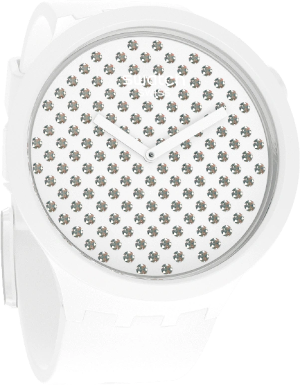 Swatch,THE BOLD 47mm,47mm,Plastic,White,SO27Z106