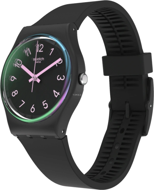 Swatch,Originals 34mm,34mm,Plastic,Black,Closed,GB330