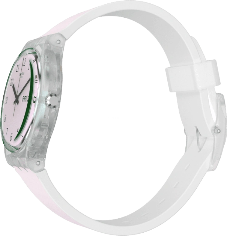 Swatch,Originals 34mm,34mm,Plastic,Pink,Green,Sapphire,Crystal Glass,GE714