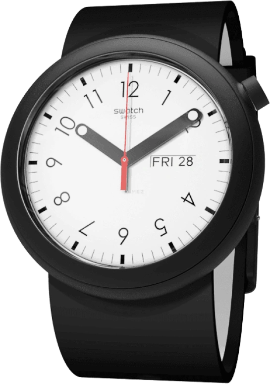 Swatch,Originals 45mm,45mm,Plastic,White,PNB700